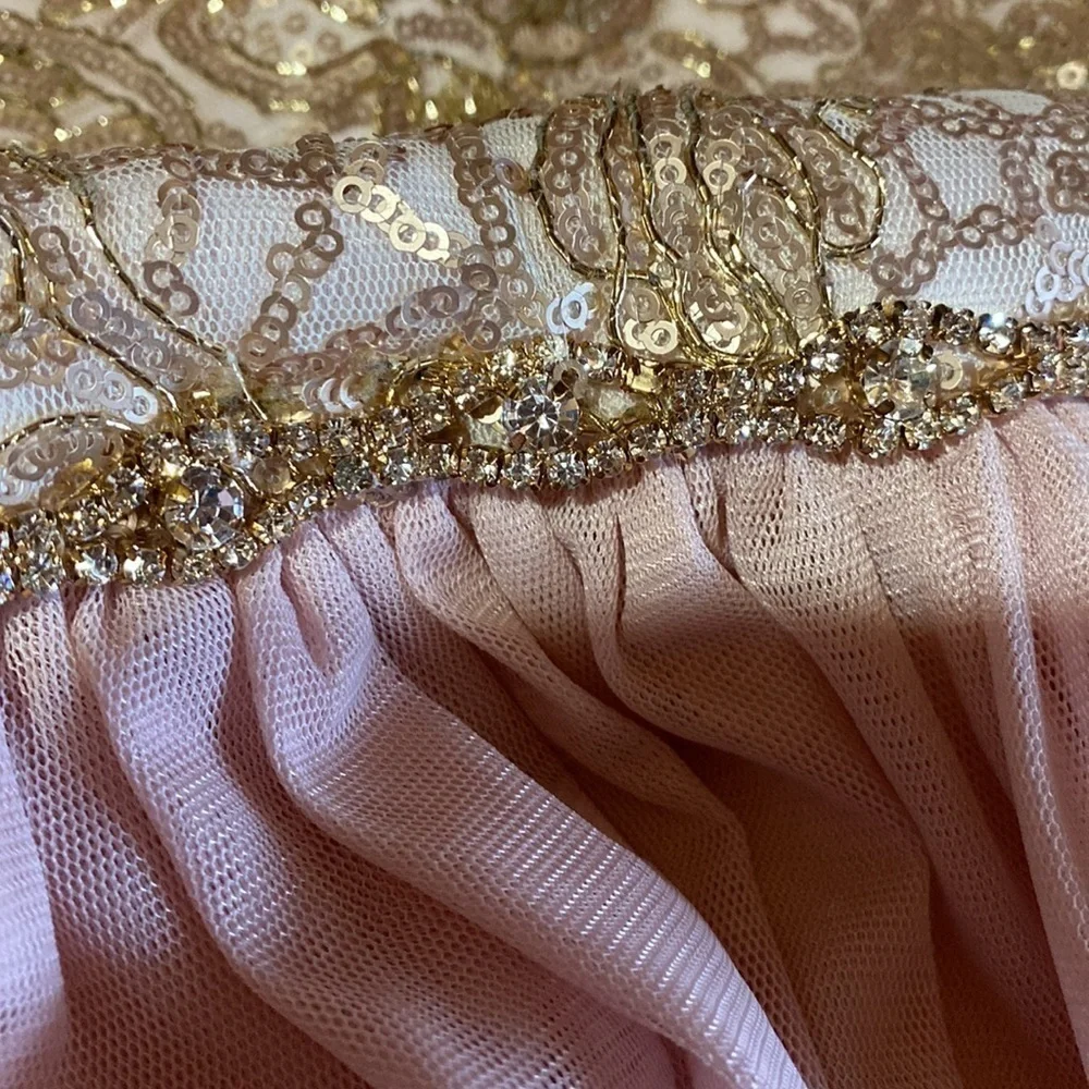 SALE 🛍️ Pink & gold Rare Editions festive formal dress Kids size 5